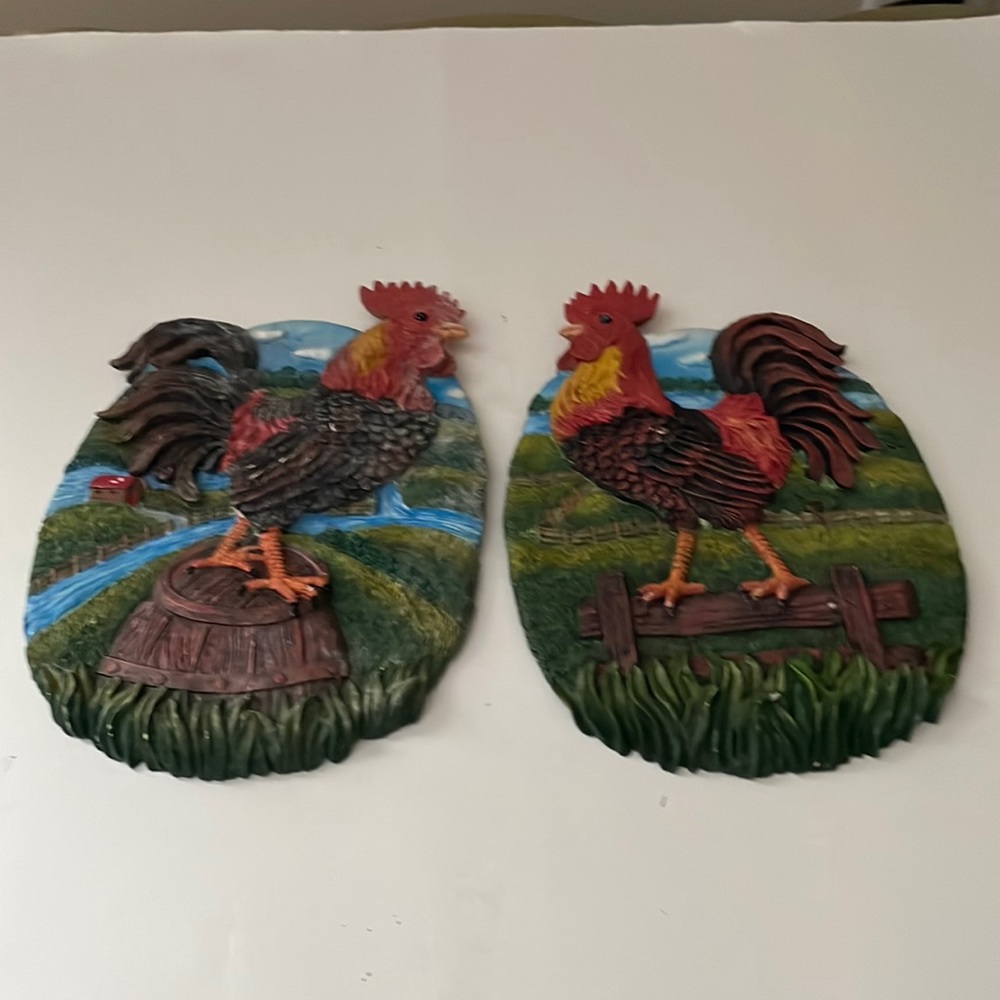 Rooster Resin Plaques